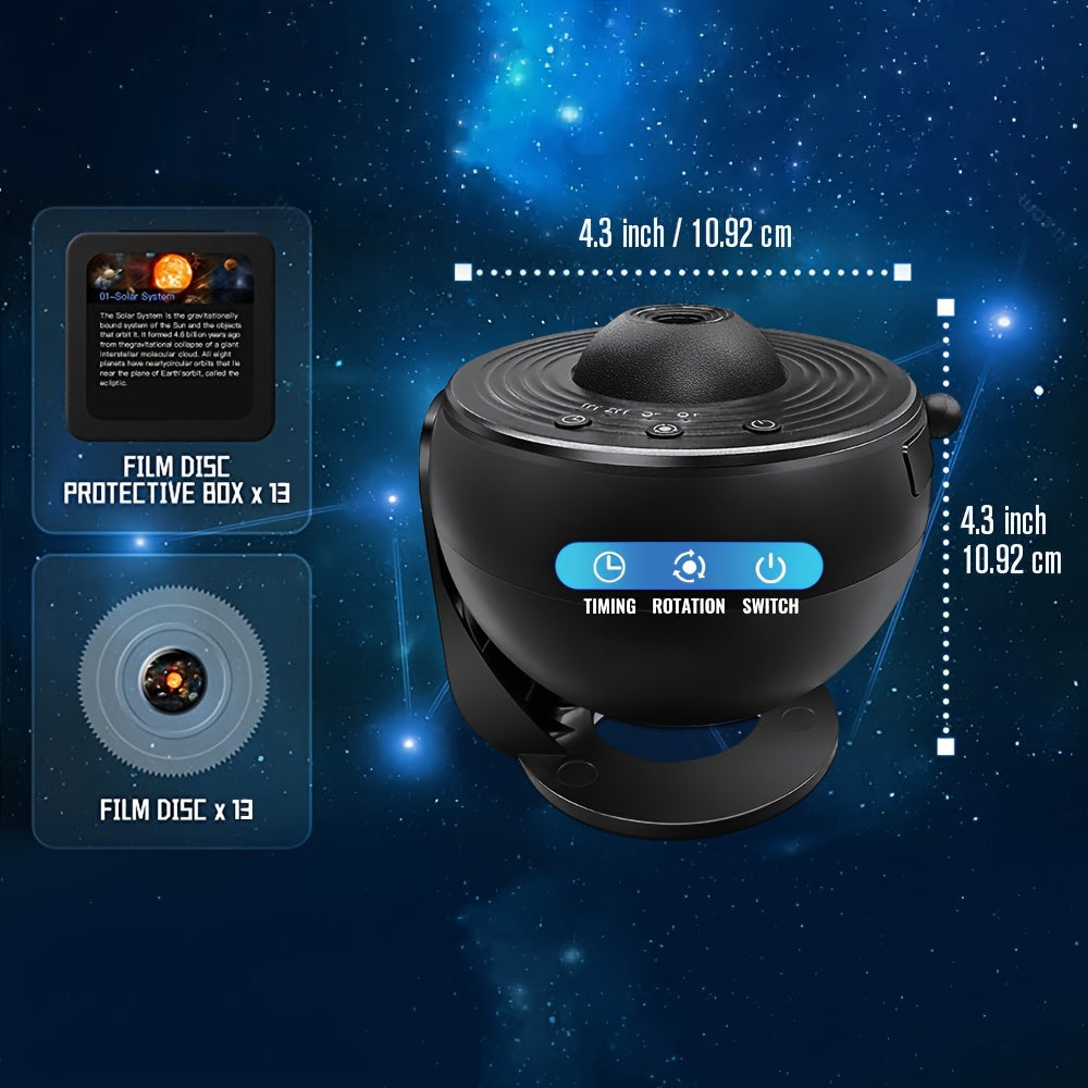 Galaxy Projector with 13 Film Discs – Bring the Universe to Your Room