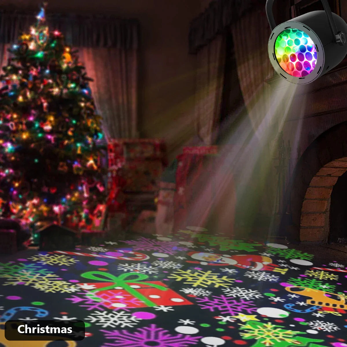 Christmas Projector Lights Outdoor Indoor Snowflake Christmas LED Lights Projector with Christmas Decorative Pattern for Holiday