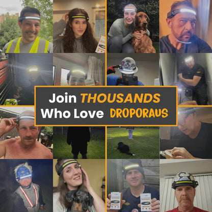 Rechargeable Headlamp with New 1200mAh Battery, 230° Wide-Angle LED and Motion Sensor, Ideal for Running, Fishing, Cycling, Camping, and Repairing